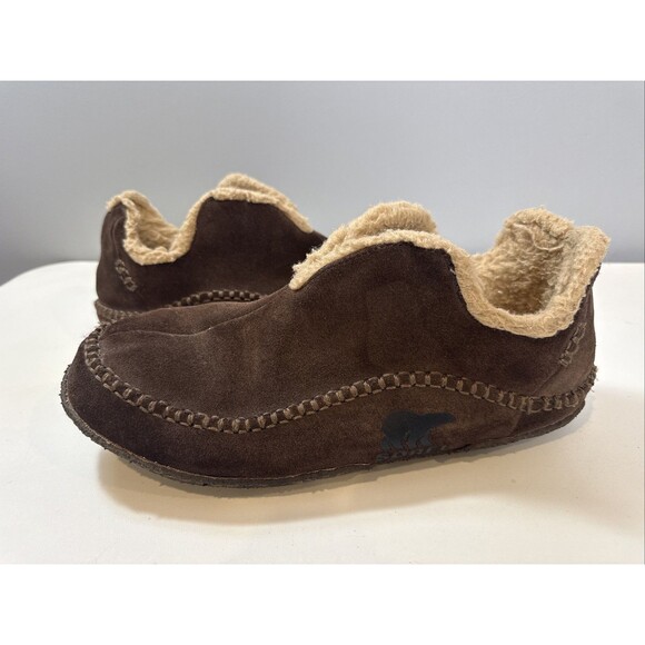 Sorel Manawan Brown Leather Slippers Mens Size 13 NM1466-287 main image 13